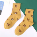 New Animal Print Kawaii Cute Socks korean Style Women Cartoon Cat Panda Cotton Woman Girls calcetines meias mulher skarpety sox