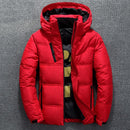 Winter Warme Männer Jacke Mantel Lässig Herbst Stehkragen Puffer Dicker Hut Weiße Ente Parka Herren Winter Daunenjacke Mit Kapuze