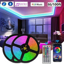 RGB Led Lights for Room Bedroom Decoration Smart Led Strip 12V 5050 Flexible Neon RGB Tape with Bluetooth Music Remote Backlight