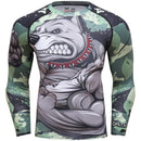 Men Compression t shirt Quick Dry Tight Sport Fitness T-Shirts Male Running 3D Aztec Running Gym Breathable T-shirt MMA T Shirt