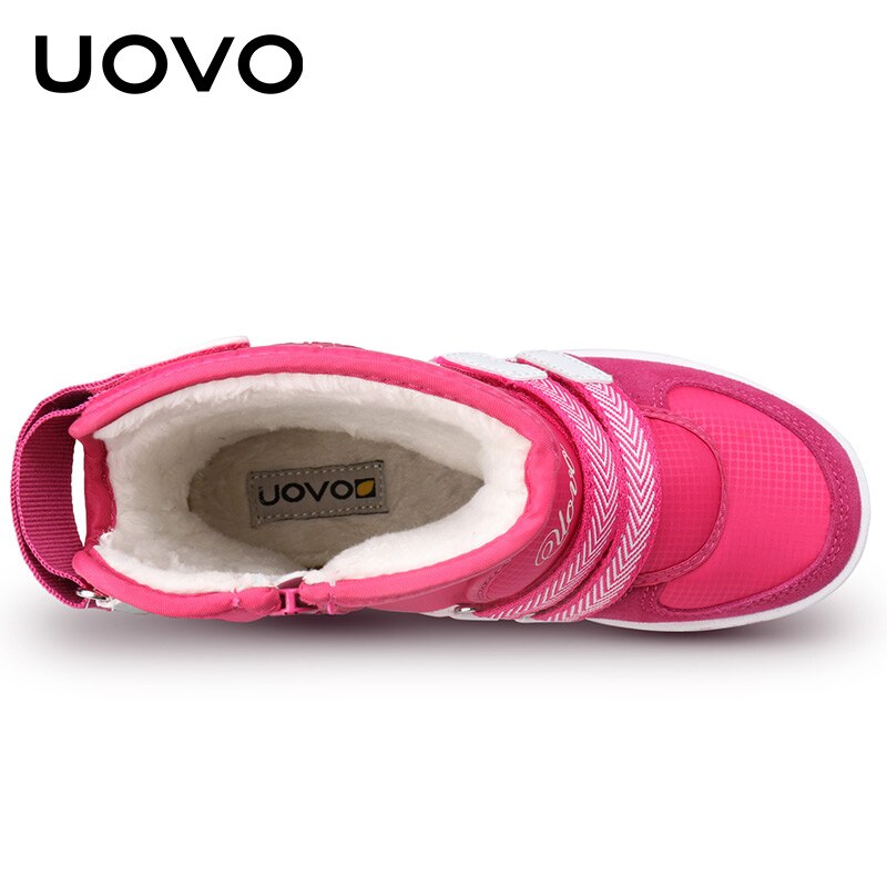 Gran oferta, zapatos de marca UOVO para niños, calzado de invierno, moda para niños, botas cortas cálidas para niñas, talla