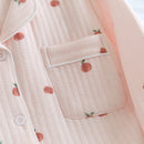 Langärmlige Herbst- und Winterhose im neuen japanischen Stil, reine Baumwollluftbaumwolle, warmer Damenpyjama, Nachtwäsche für den Heimservice