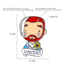 Maler Van Gogh Selbstporträt Brosche Sonnenblume VINCENT Emaille Pin Jeans Rucksack Kunstliebhaber Freunde Geschenke