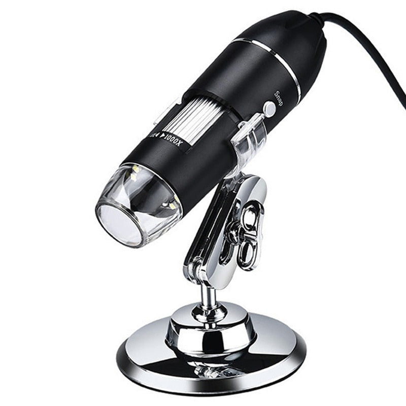 1 Pc Portable 1600X Zoom 8 LED USB Digital Electronic Microscope for Android Phone PC Repair Tablet Magnifier Ratio with Stand