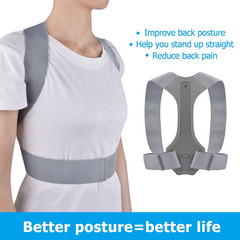 Back Posture Corrector Clavicle Spine Neck Shoulder Lumbar Adjustable Brace Support Professional Belt Correction For Child Adult