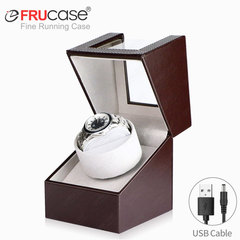 [Newly Upgraded] FRUCASE PU Watch Winder for Automatic Watches Watch Box 1-0 / 2-0