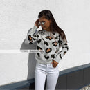 Schöne Rosa Leopard Kurzer Pullover und Pullover Frauen 2020 Herbst Winter Koreanische Elastische Strickpullover Weibliche Strickwaren