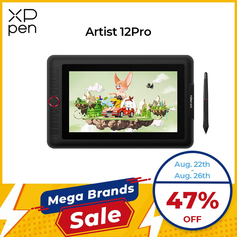 XPPen Artist 12 Pro 11.6 Inches Graphics Tablet Drawing Tablet Monitor Display Animation Digital Art with Tilt 8192 Pressure