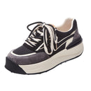 Mr Co Lightweight Thick Sole Casual Shoes Round Nose Ladies Sneakers Trend Ladies Shoes Outdoor Leisure Hiking Women Sneakers