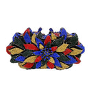 Boutique De FGG Dazzling Crystal Frauen Abend Metall Clutches Tasche Hardcase Hochzeit Party Blume Braut Handtasche Clutch Geldbörse