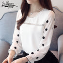Long Sleeve Women Blouse Shirt Fashion 2023 Chiffon Women&