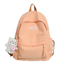 HOCODO Simple Solid Color Female Backpack Trend Waterproof Nylon Women Backpack Casual School Bag For Teenage Girls Shoulder Bag