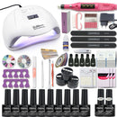 Maniküre-Set Acrylnagel-Set mit 120/80 / 54W Nagellampe 35000 U / min Nagelbohrmaschine Wählen Sie Gel-Nagellack-Nagelkunstwerkzeuge