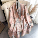 Warmer Winterschal Kaschmir Frauen Pashmina Design Druck Schals Wrap Weibliche Dicke Decke Weiche Bufanda Stolen 2022 Mode