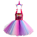 Kinder Mädchen Meerjungfrau Prinzessin Kleid Ärmelloses Mesh Tutu 3D Blume Haarband Set Kinder Halloween Thema Party Cosplay Kostüm