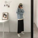 Cusual Pants Damen Frühling Sommer knöchellang Lose Weites Bein Elastisch Hohe Taille Oversize Schwarz Einfach Bequem Elegant Damen
