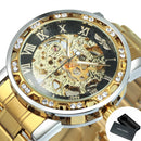 Winner Transparent Diamond Mechanical Watch Skeleton Armbanduhr für Herren Top-Marke Luxusuhren Unisex-Größe Uhr reloj hombre