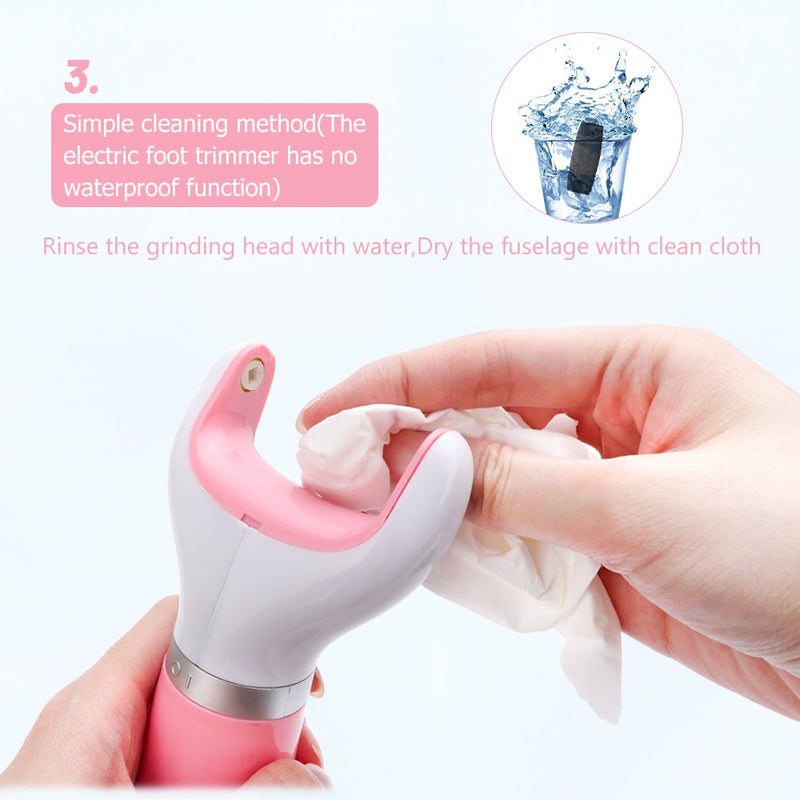 Electric Foot File Care Tool Feet Hard Dead Skin Removal Battery Power Foot USB Exfoliator Heel Callus Remover Pedicure Device