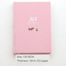 JIANWU Niedlicher Cartoon Der 365-Tage-Plan Buch Farbe Innenseite Planer Hardcover Notizbuch Geschenkbuch Scrapbooking Schulbedarf