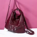 Hohe Qualität Leder Rucksack Frauen Reise Bagpack Weibliche Große Kapazität Schulrucksack Umhängetaschen für Frauen 2022 Sac A Dos