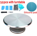 12-Zoll-Aluminiumlegierung zum Dekorieren von Mundschabern, drehbarer Drehteller, Kuchendekoration, Drehteller, Backen, Kuchenform, Backwerkzeug-Set