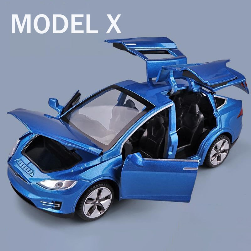 1:32 Tesla MODEL X MODEL 3 MODEL S Alloy Car Model Diecasts Toy Car Sound and light Kid Toys For Children Gifts Boy Toy