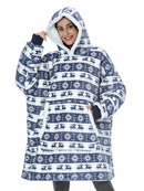 Sudaderas con capucha de gran tamaño para mujer, sudaderas con capucha de invierno, manta de TV gigante de lana con mangas, jersey de gran tamaño, sudaderas con capucha para mujer