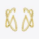 ENFASHION Punk Spike X Shape Ear Cuff Clip en pendientes para mujer Color dorado geométrico pendientes sin Piercing joyería E191146