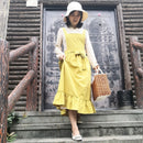 Delantales de cocina de lino y algodón Retro para mujer