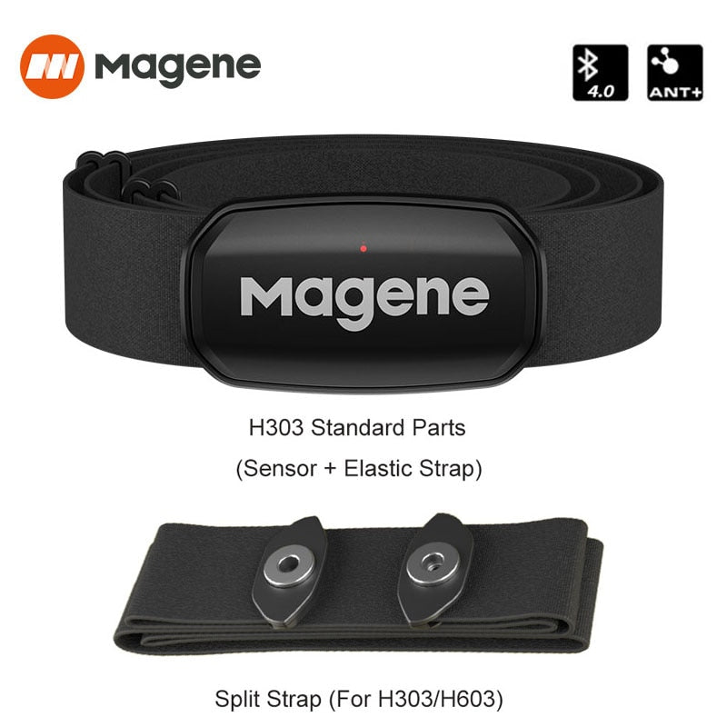Magene H303 Pulsmesser Mover Sensor Dual ANT Bluetooth mit Brustgurt H64 Fahrradcomputer Bike Wahoo Garmin Sports