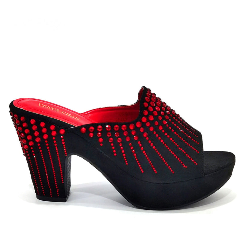 Zapatos de diseñador italiano para mujer, sandalias gruesas, zapatos de plataforma, zapatos de tacón alto para vestido de novia, mules de tacón cuadrado ostentosos para mujer