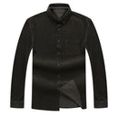 Neue Ankunft Super große Cord Junge Männer Baumwolle Plain Langarm Freizeithemden Hohe Qualität Plus Größe XL2XL3XL4XL5XL6XL7XL8XL