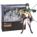 Figma Attack on Titan Eren Jaeger / Mikasa Ackerman / Levi Ackerman / PVC-Action-Figur Modell Spielzeug Figuirne