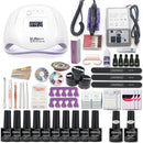 Juego de manicura, Kit de uñas acrílicas con lámpara de uñas de 120/54W, elige esmalte de uñas de Gel, juego de arte de uñas, máquina de manicura, todo para manicura