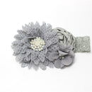Baby Mädchen Blumen Stirnband Neugeborenes Kind Perlen Blumen mit Spitze breite Stirnbänder Bebes Haarschmuck Phoro Requisiten Kinder Turban