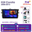 Vtopek 9" 4G Carplay 2din Android 11 Autoradio Multimedia Player GPS Navigation für Toyota Corolla E140/150 2006-2013 Haupteinheit