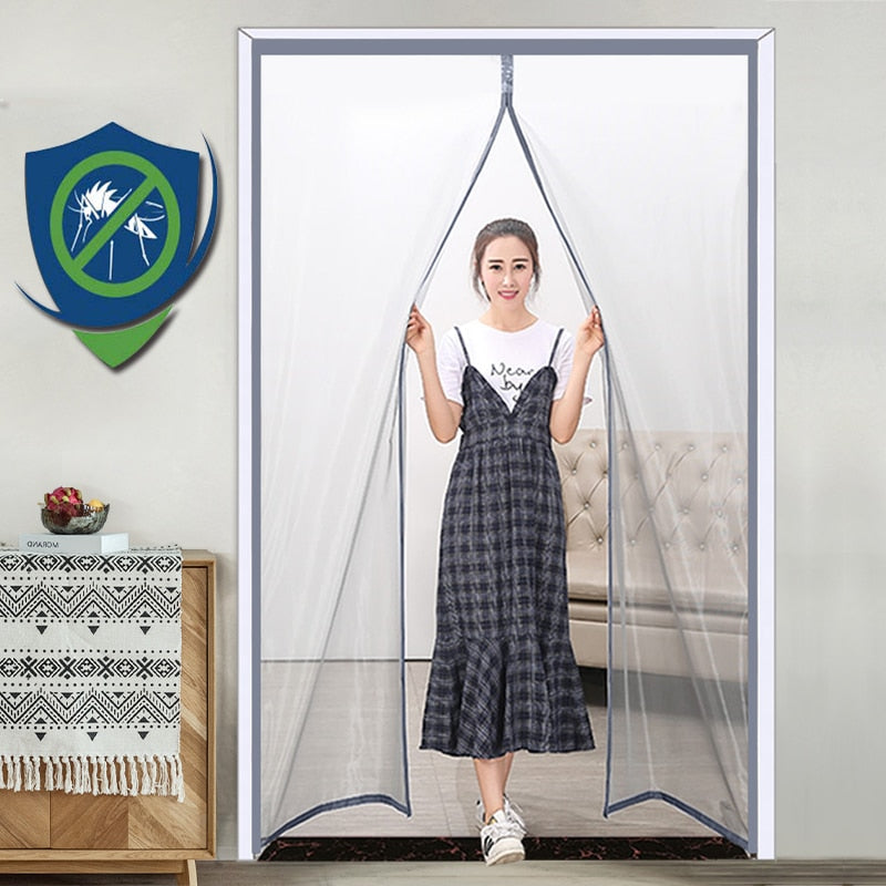 2021 New Magnetic Screen Door Curtain Anti-Mosquito Net Fly Insect Screen Mesh Automatic Closing Custom Size Easy Installation