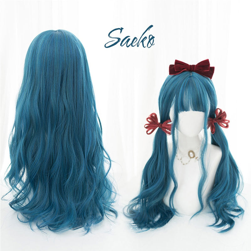 SHANGKE Synthetic Red Black Blonde White Lolita Wigs For Women Long Straight Wig With Bangs Genshin Impact Cosplay Wig