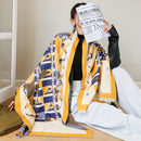 Luxus Winter Kaschmir Schal Frauen 2022 Design Warme Pashmina Decke Pferd Schals Weibliche Schal Wraps Dicken Foulard Bufanda