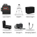 HILDA Laser Level 12 Lines 3D Level Selbstnivellierend 360 horizontales und vertikales Kreuz Super leistungsstarker grüner Laser Level