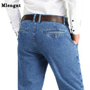 2021 Dicker Baumwollstoff Relaxed Fit Marke Jeans Männer Casual Klassische Gerade Lose Jeans Männliche Denim Hosen Hose Größe 28-40
