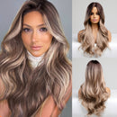 La Sylphide Halloween Cosplay Lolita Perücke Lange Naturwelle Lila Kunsthaar Perücken mit Pony für Frau Hitzebeständige Faser