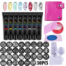 Biutee 8Colors Kit Nail Stamping Gel Polish Set 8ml Stamp Print Oil UV Gel Vanish Soak Off Lack für Nail Art Stamping Plates