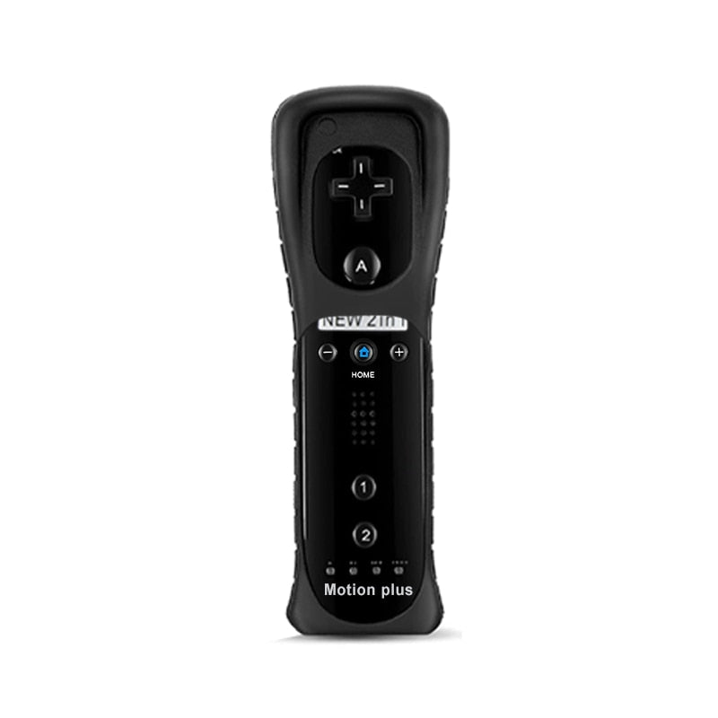 2 in 1 Wireless Remote Controller für Nunchuk Nintendo Wii Integriertes Motion Plus Gamepad mit Bewegungssensor aus Silikonhülle