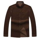 Neue Ankunft Super große Cord Junge Männer Baumwolle Plain Langarm Freizeithemden Hohe Qualität Plus Größe XL2XL3XL4XL5XL6XL7XL8XL