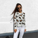 Schöne Rosa Leopard Kurzer Pullover und Pullover Frauen 2020 Herbst Winter Koreanische Elastische Strickpullover Weibliche Strickwaren