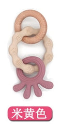 1 STÜCK Silikon Beißring Baby Ruder Form Holz Beißring Kind Geschenk Lebensmittelqualität Silikon Kinderwaren Kind Kinderkrankheiten Spielzeug