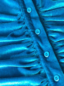 Mini Vestido ajustado de manga corta elegante para mujer, Vestido camisero fruncido con cuello vuelto de verano, vestidos de fiesta ajustados en verde y azul