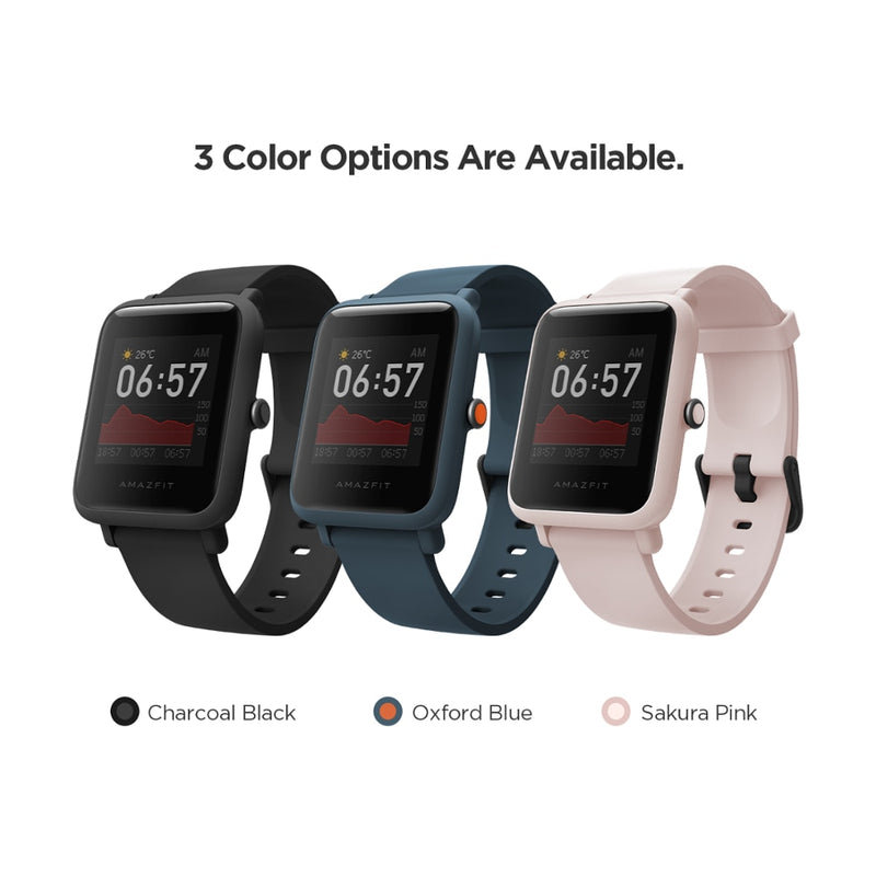 Original Amazfit Bip S Lite Smartwatch 5ATM Waterproof Swimming Color Display  Smart Watch 1.28inch For Android ios Phone