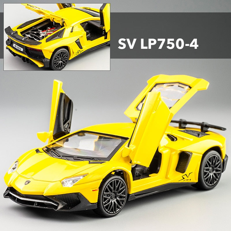 LP770 LP750 1:32 Lambos Auto Legierung Sportwagen Modell Diecast Sound Super Racing Lifting Tail Hot Car Wheel für Kindergeschenke